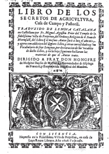 Libro de agricultura